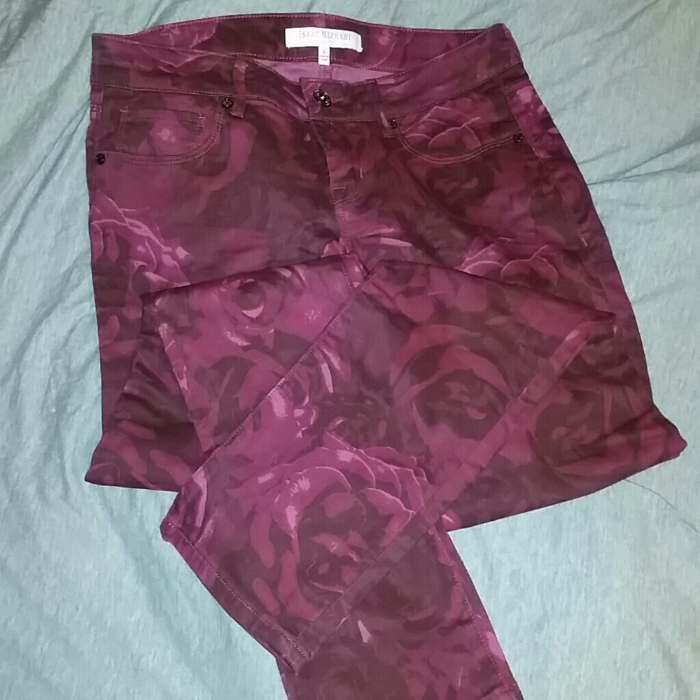 Isaac Mizrahi Flower Jeans, NWOT